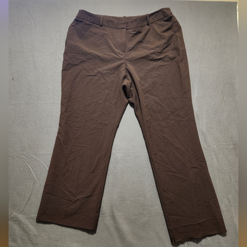 Worthington Pants Women Size 18W Brown wide leg